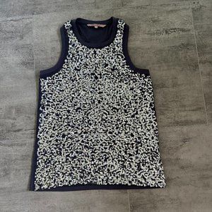 SILVIAN HEACH SILVER SEQUIN TANK Size S